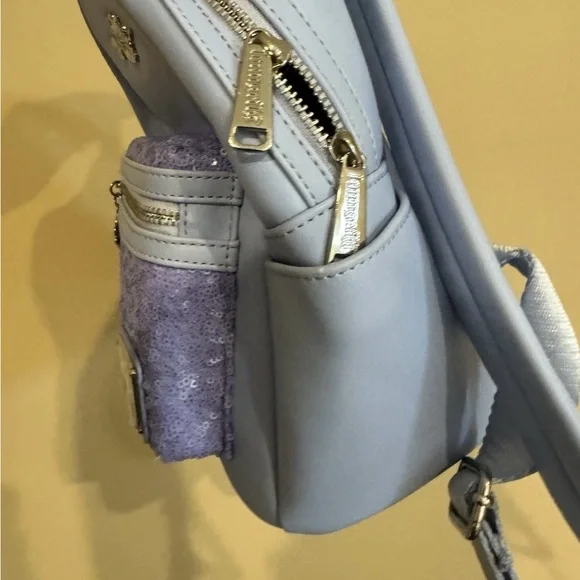 Disney Light Blue and Lavender Sequin Backpack - Picture 4 of 5